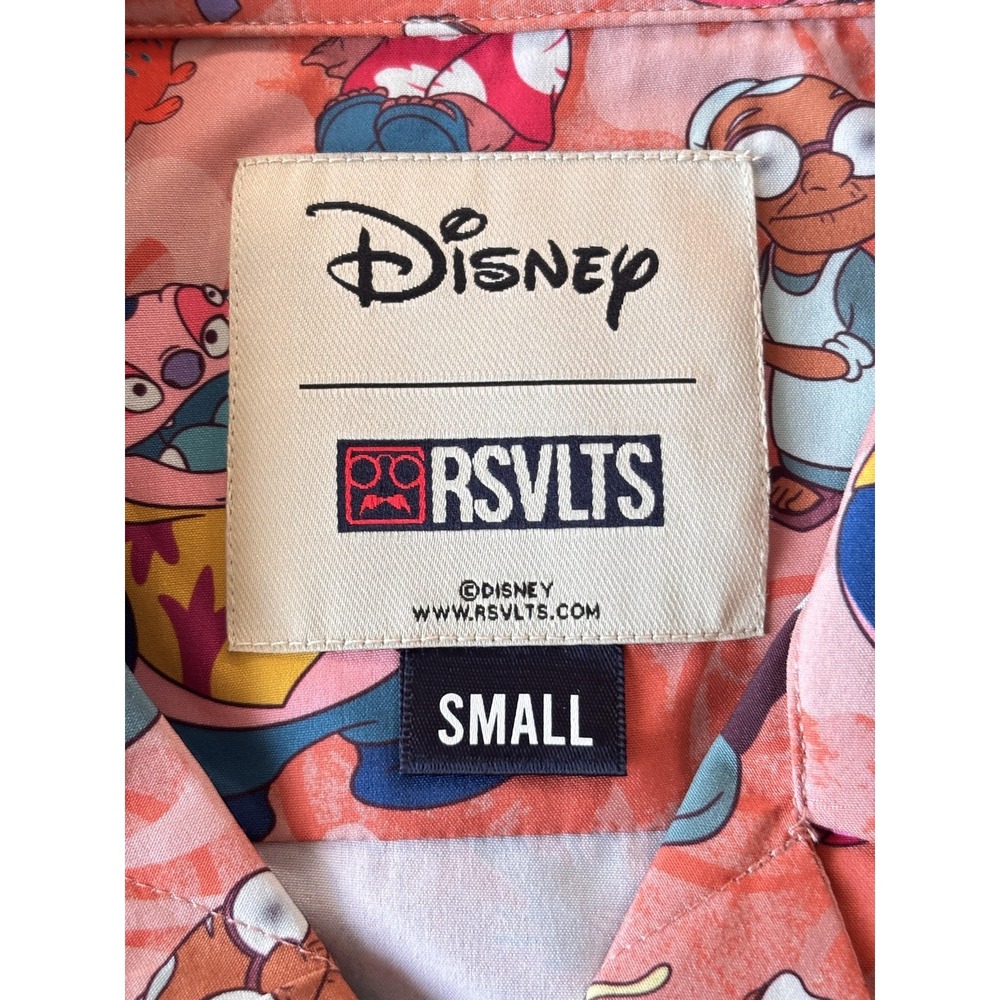 RSVLTS Shirt Womens Small Disney Lilo & Stitch Button Up Ohana Means Family - Picture 4 of 6